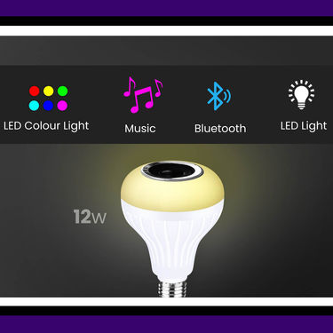 Mood Maestro: Color-Changing LED Bulb with Bluetooth Speaker with Remote